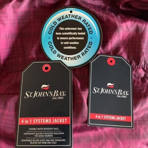 St. Johns Bay Womens Royal Magenta Medium Cold Weather Jacket - Picture 11 of 16